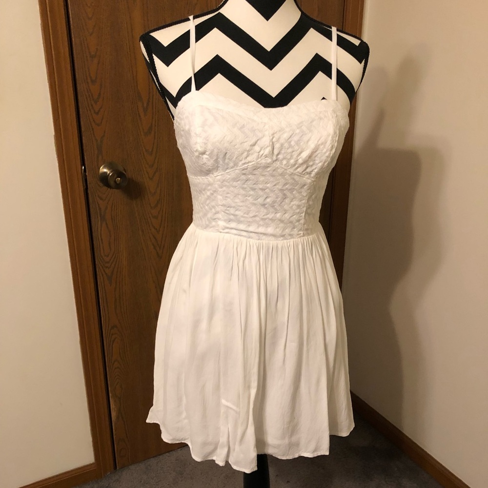 White Dress with Lace Top